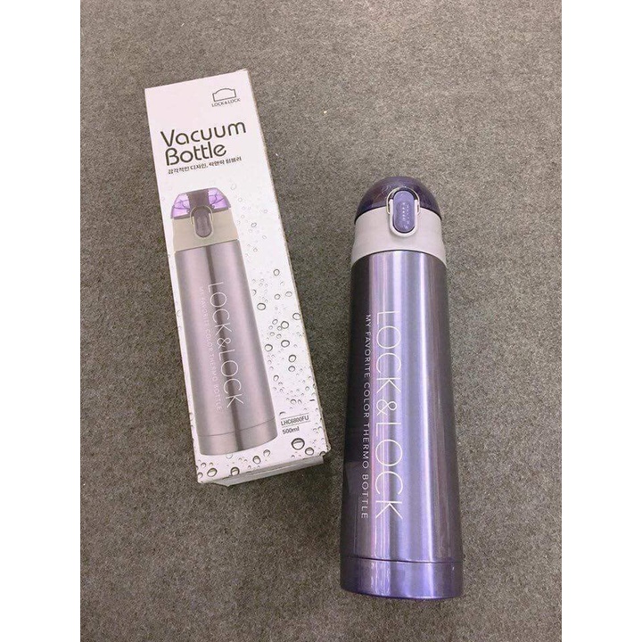 Bình Giữ Nhiệt LocknLock LHC6800FU  Màu Tím - Chính Hãng.