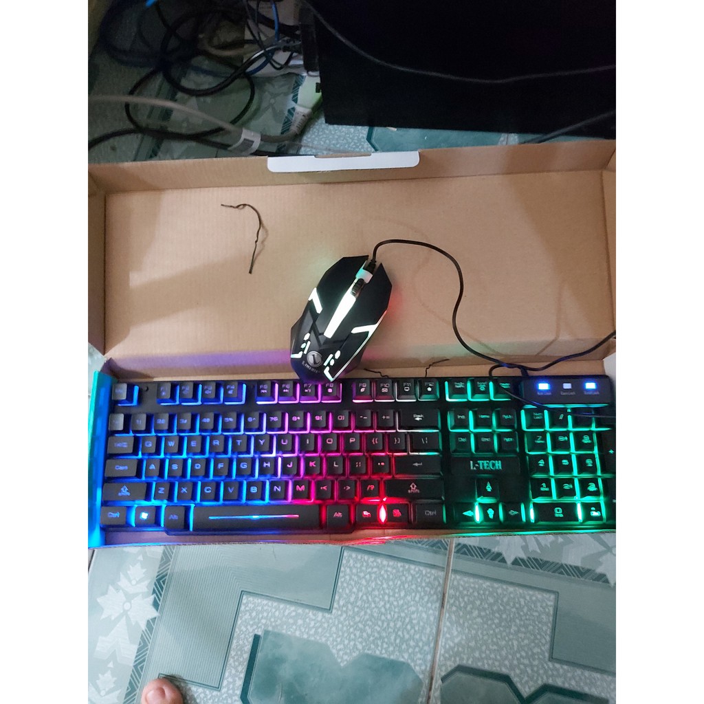Bộ phím chuột Led giả cơ | BigBuy360 - bigbuy360.vn