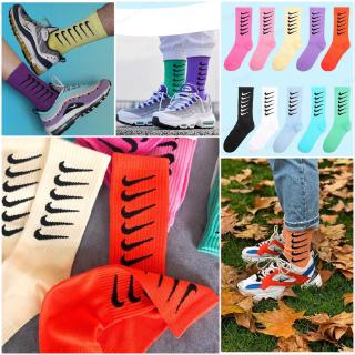 Tất Vớ Nike Cổ Cao 6 Móc Full 10 Màu Phong Cách Thời Trang Tất Vớ Màu Candy 6 Móc