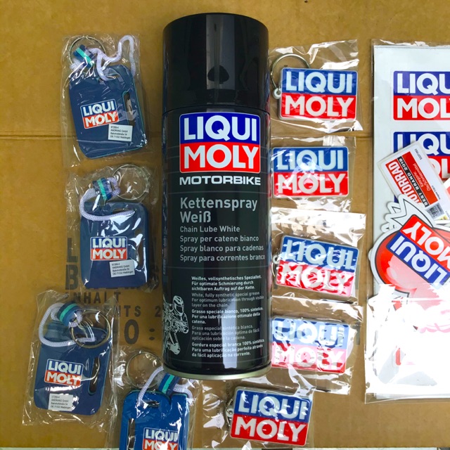 Dưỡng Sên Liqui Moly Motorbike Kettenspray - Chain Lube White - 1591 400ML + Tặng Móc Khoá