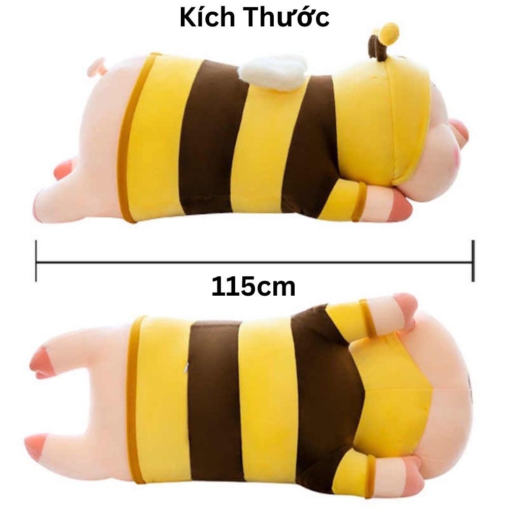 Gấu Bông Heo Ong - Gối Ôm Heo Lợn Cosplay Nhồi Bông Cao Cấp Gấu Bông Hama