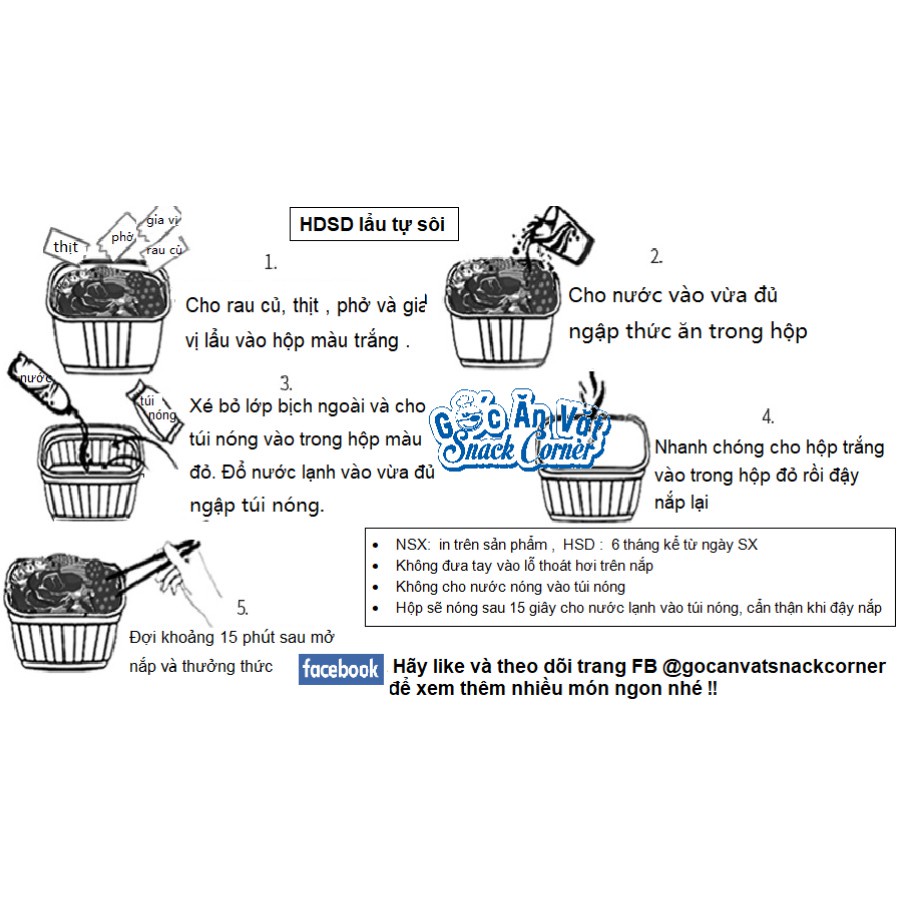 Sản phẩm phổ biến Lẩu tự sôi ( lẩu ăn liền ) - Bò tê cay | BigBuy360 - bigbuy360.vn