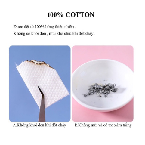 Khăn mặt khô tẩy trang lau khô lau ướt ,giấy cotton lau mặt dùng một lần Nội địa trung Princess Beauty