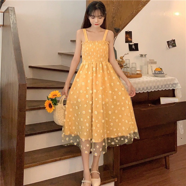 váy hoa cúc bồng bềnh order (CÓ ẢNH THẬT) | BigBuy360 - bigbuy360.vn
