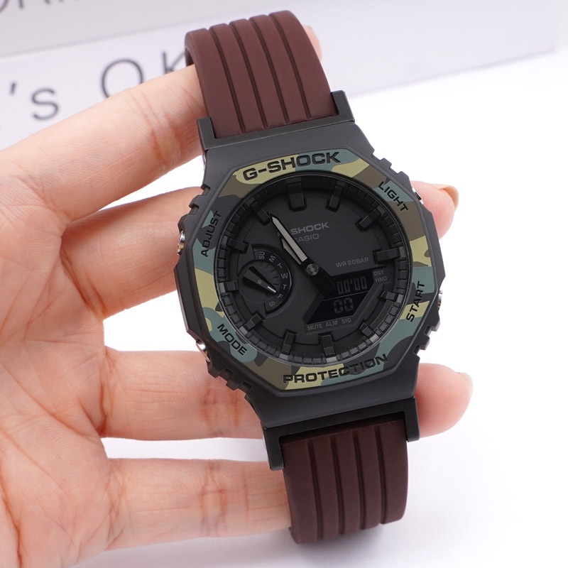 YIFILM Dây Đeo Silicon Màu Trơn Chống Trầy Xước Cho Đồng Hồ Casio GA110 / DW5600 / GA2100 GA-110 GA-2100