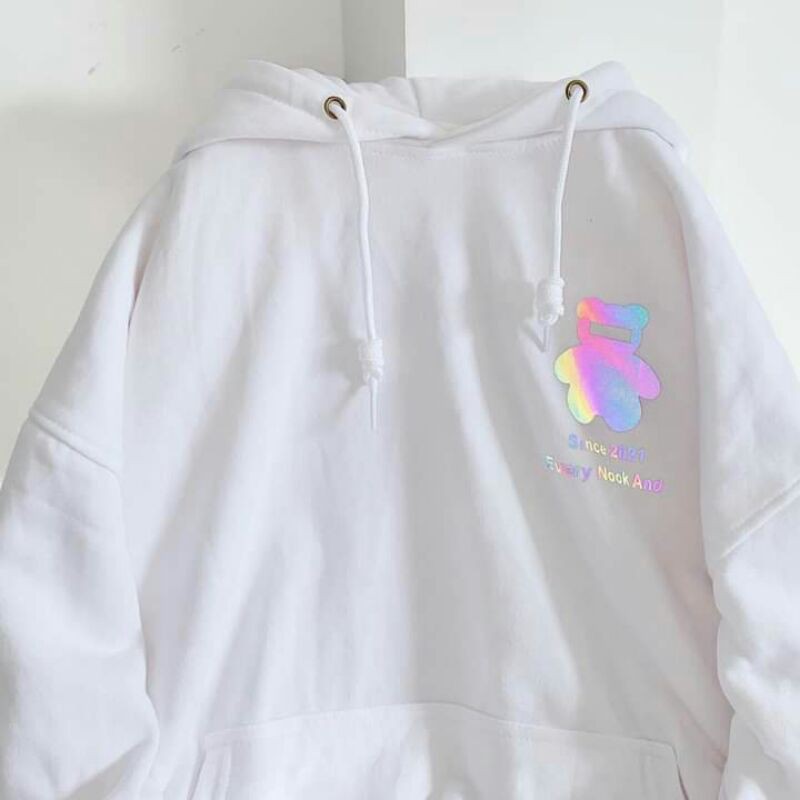 Áo hoodie kiểu nỉ bông hình gấu [ Free ship cho đơn từ 300k ]