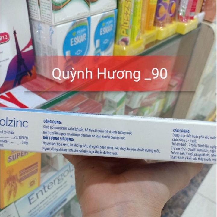 Men tiêu hóa Entergolzinc hộp 20 ống giúp ổn định đường tiêu hóa cho bé