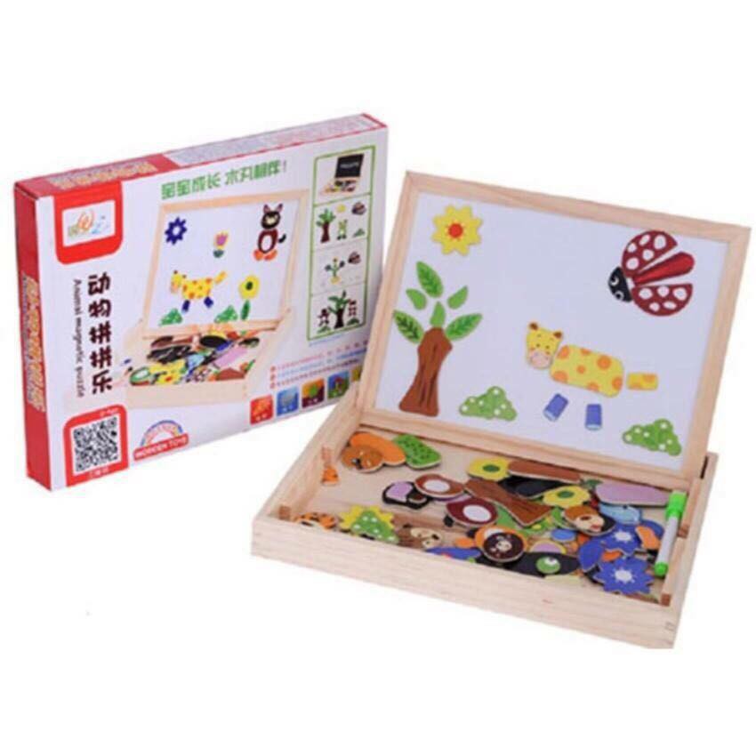 Bộ ghép hình nam châm bằng gỗ kèm bảng từ cho bé (MS21) DC-GHEPHINH-21 |  Shopee Việt Nam