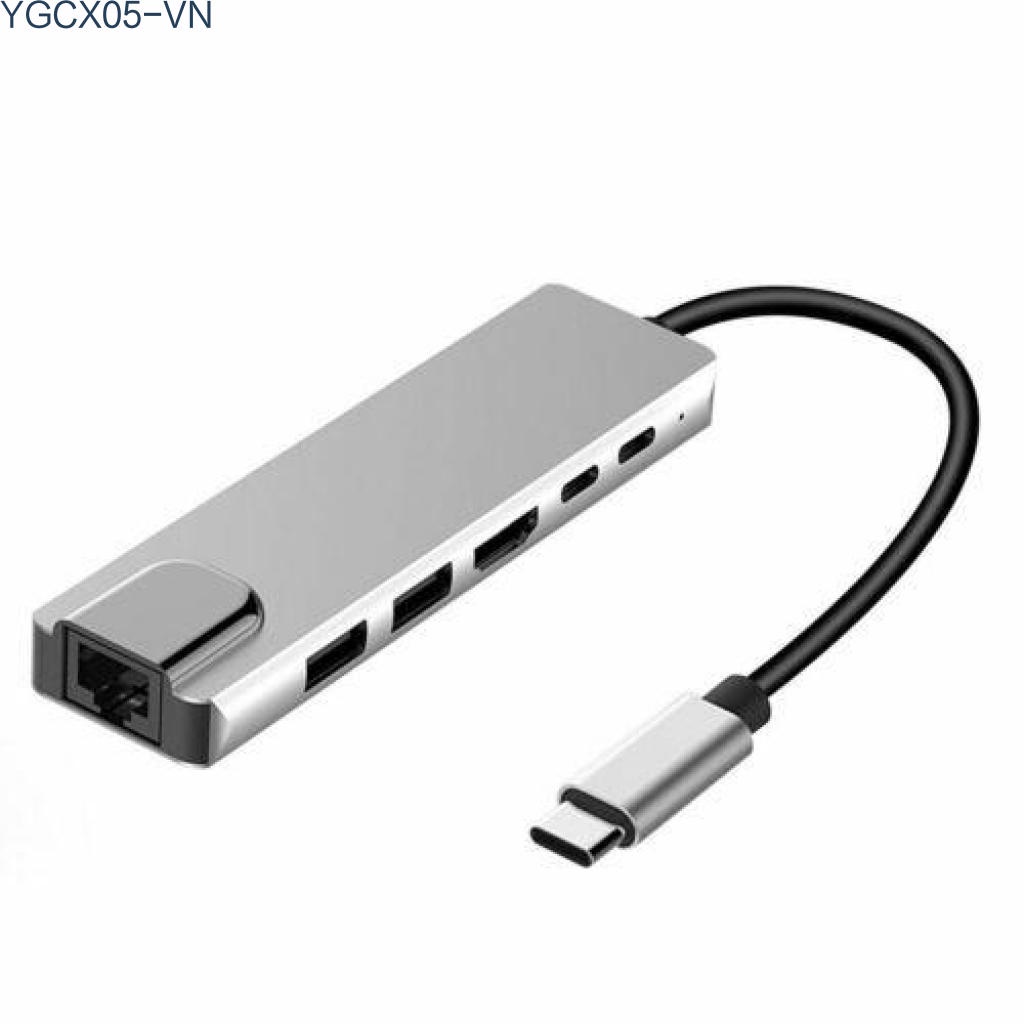 Bộ Chuyển Đổi Hub Usb C 6 Trong 1 Với Đầu Ra 4k Hdmi-Compatible 2 Usb 3.0 | BigBuy360 - bigbuy360.vn