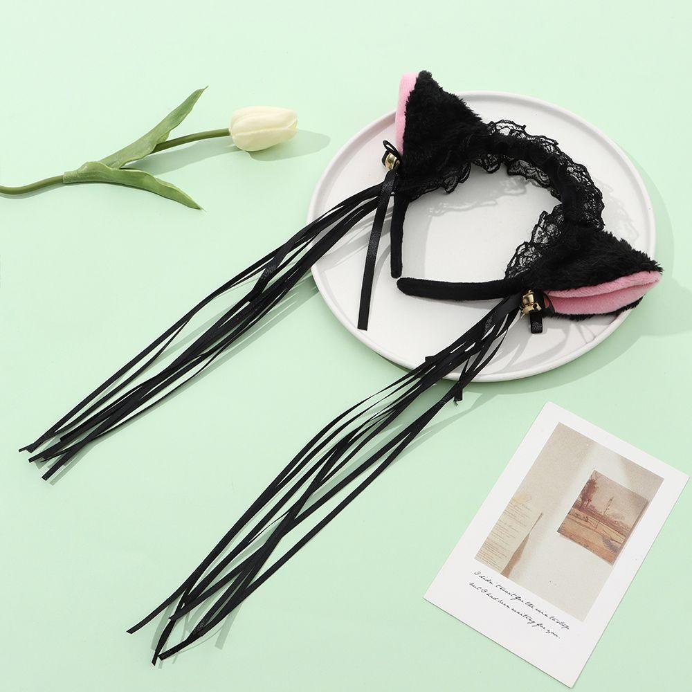 Băng Đô Cài Tóc Hình Tai Mèo Bằng Lông Nhung Dễ Thương Xinh Xắn