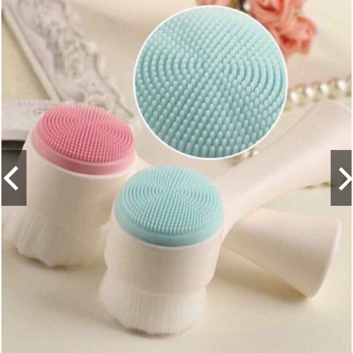 ❌Hàng Mới Về❌ Cây Cọ Rửa Mặt 2 Đầu Cầm Tay Bằng Silicon Mềm Mịn Massage Làm Sạch Da 88179 HOME STORE88