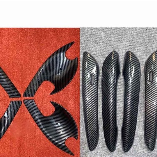 Ốp tay nắm, hõm cửa CARBON xe Mazda 3 2020 2021 2022 vân cacbon cao cấp