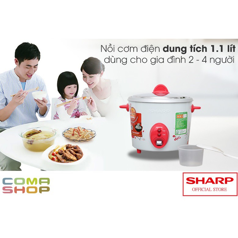 KSH-D11V - NỒI CƠM ĐIỆN NẮP RỜI SHARP 1.1 LÍT - BẢO HÀNH CHÍNH HÃNG 12 THÁNG TOÀN QUỐC