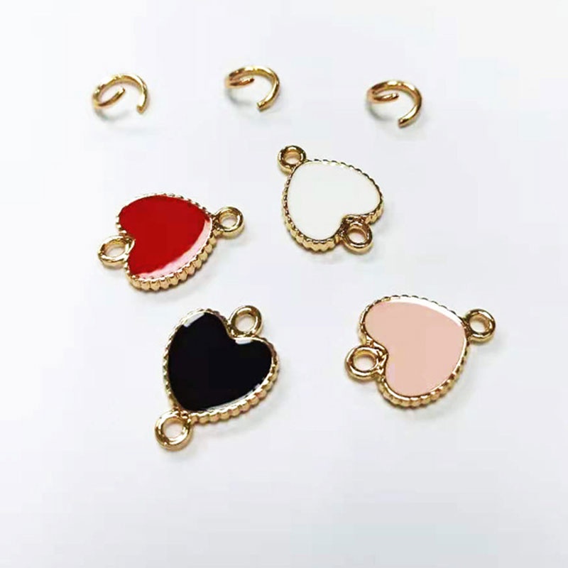 Phụ kiện dây xích nối dài khóa túi xách họa tiết trái tim
