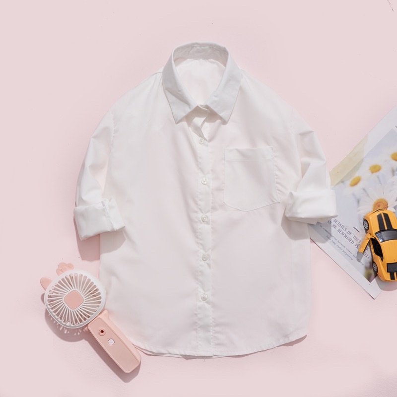 Áo sơ mi dài tay bé trai, hàng có sẵn, max 55kg