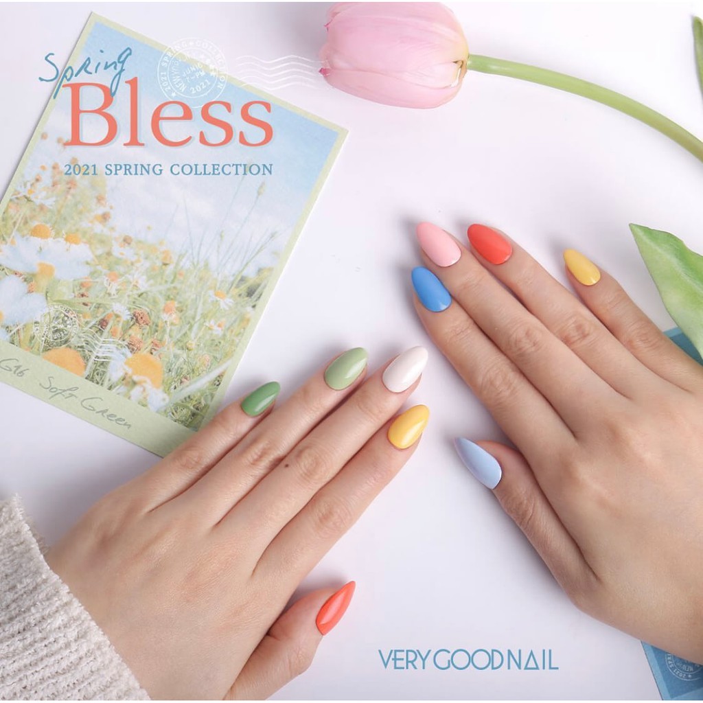 Very Good Nail Sơn gel cao cấp Hàn quốc chính hãng, Chọn màu Set Spring 2021 Bless Collection, Chai lẻ 10ml10ml