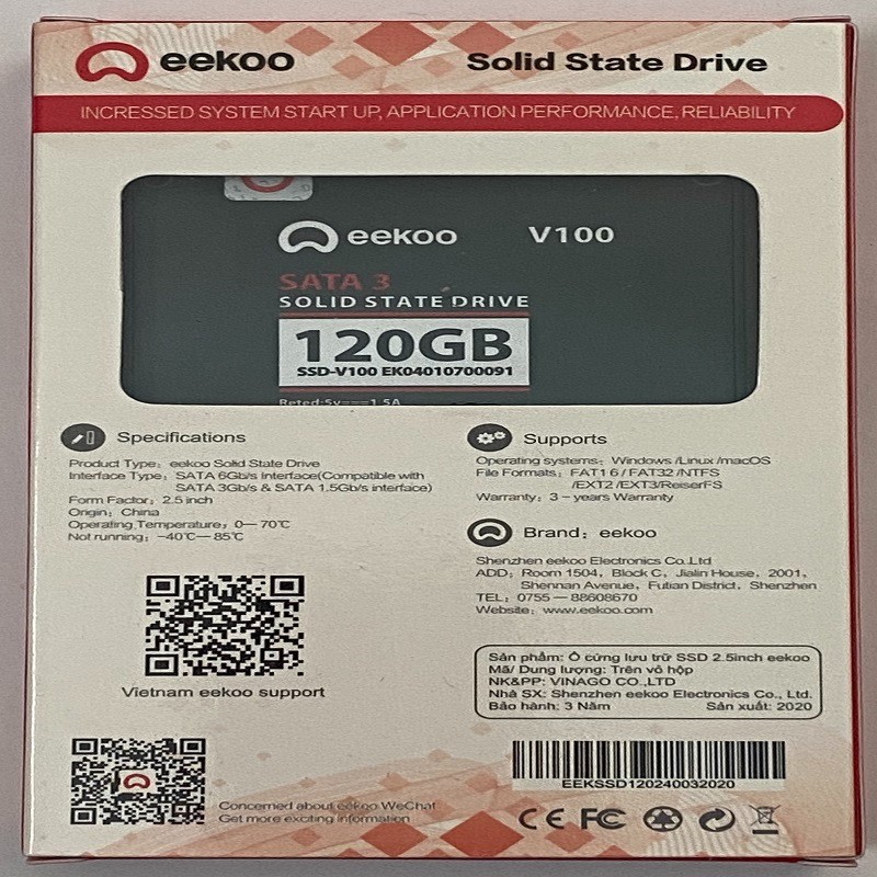 Ổ SSD 120GB EEKOO chính hãng | BigBuy360 - bigbuy360.vn