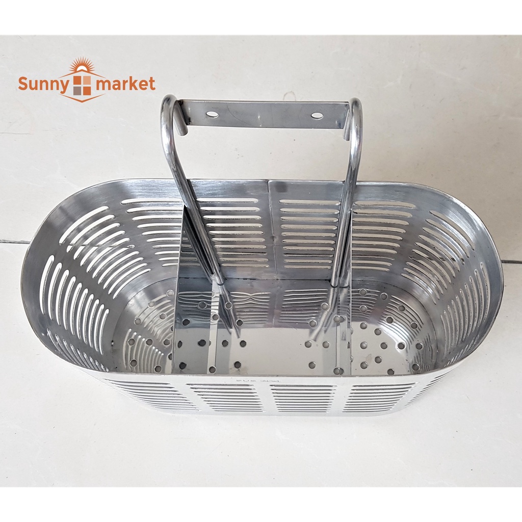Ống đựng đũa ba ngăn inox SUS 304 hình oval cao cấp, kệ đựng đũa ba ngăn sang trọng