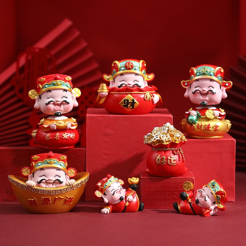 Tượng ông thần tài hũ vàng nhiều kiểu dáng ý nghĩa tài lộc may mắn, đặt bàn làm việc, trang trí nhà cửa-Go Home