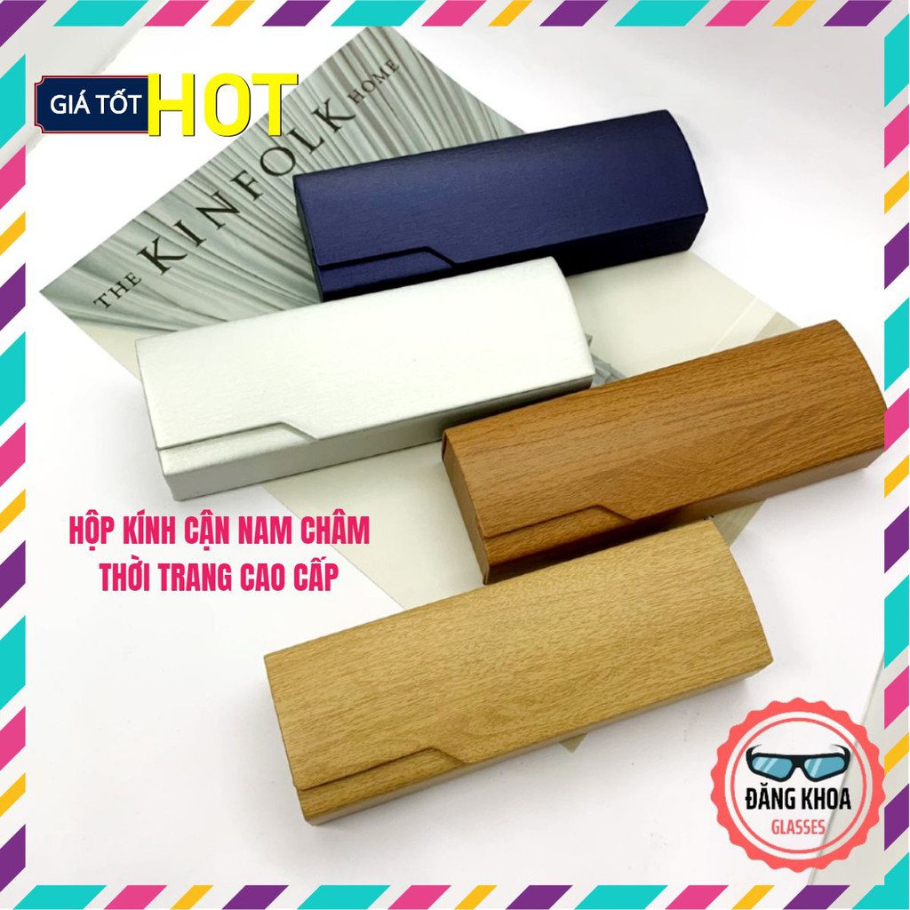 Hộp Kính Cận - Hộp Đựng Mắt Kính Thời Trang Cao Cấp Nhiều Màu - Lắp Nam Châm Tiện Lợi, Lót Nhung Chống Va Đập