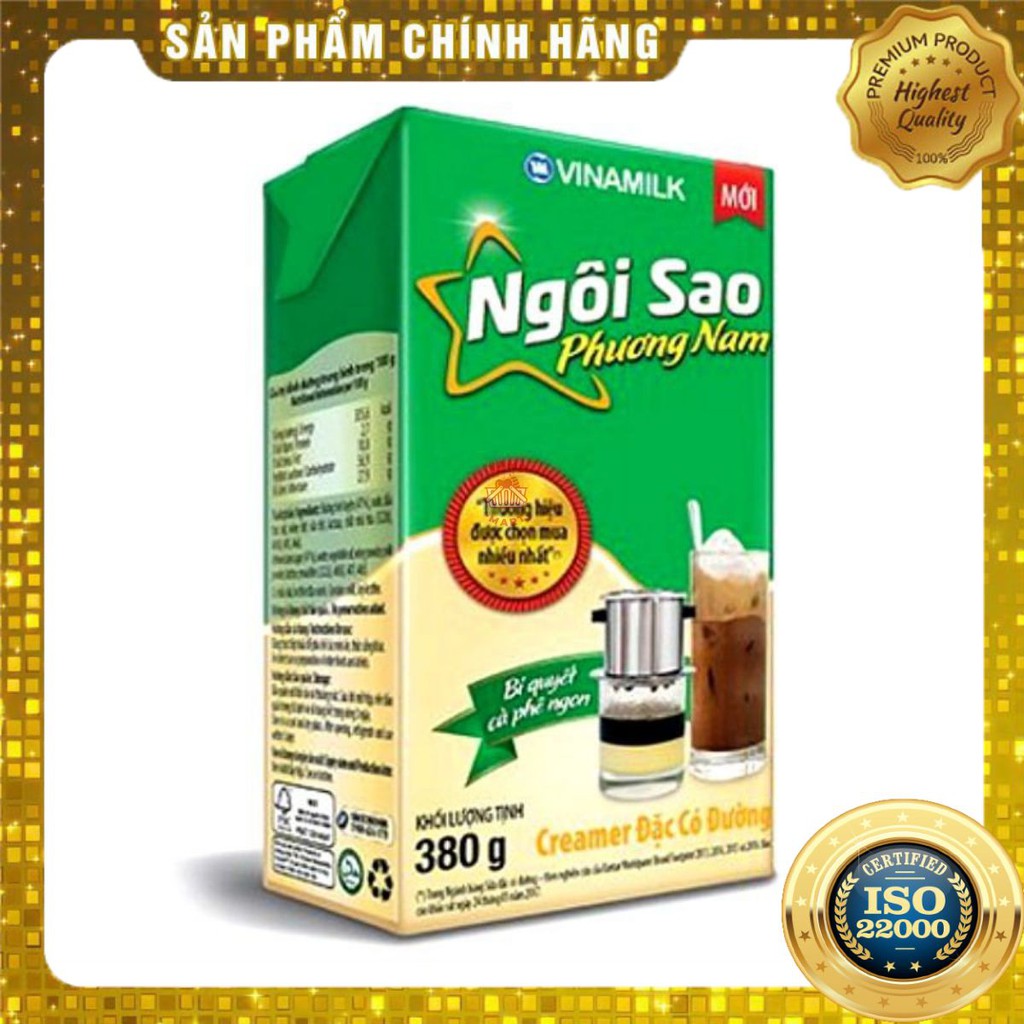 [ Yams Mart ] Combo 2  Sữa Đặc Ngôi Sao Phương Nam Xanh Lá Hộp Giấy 380G