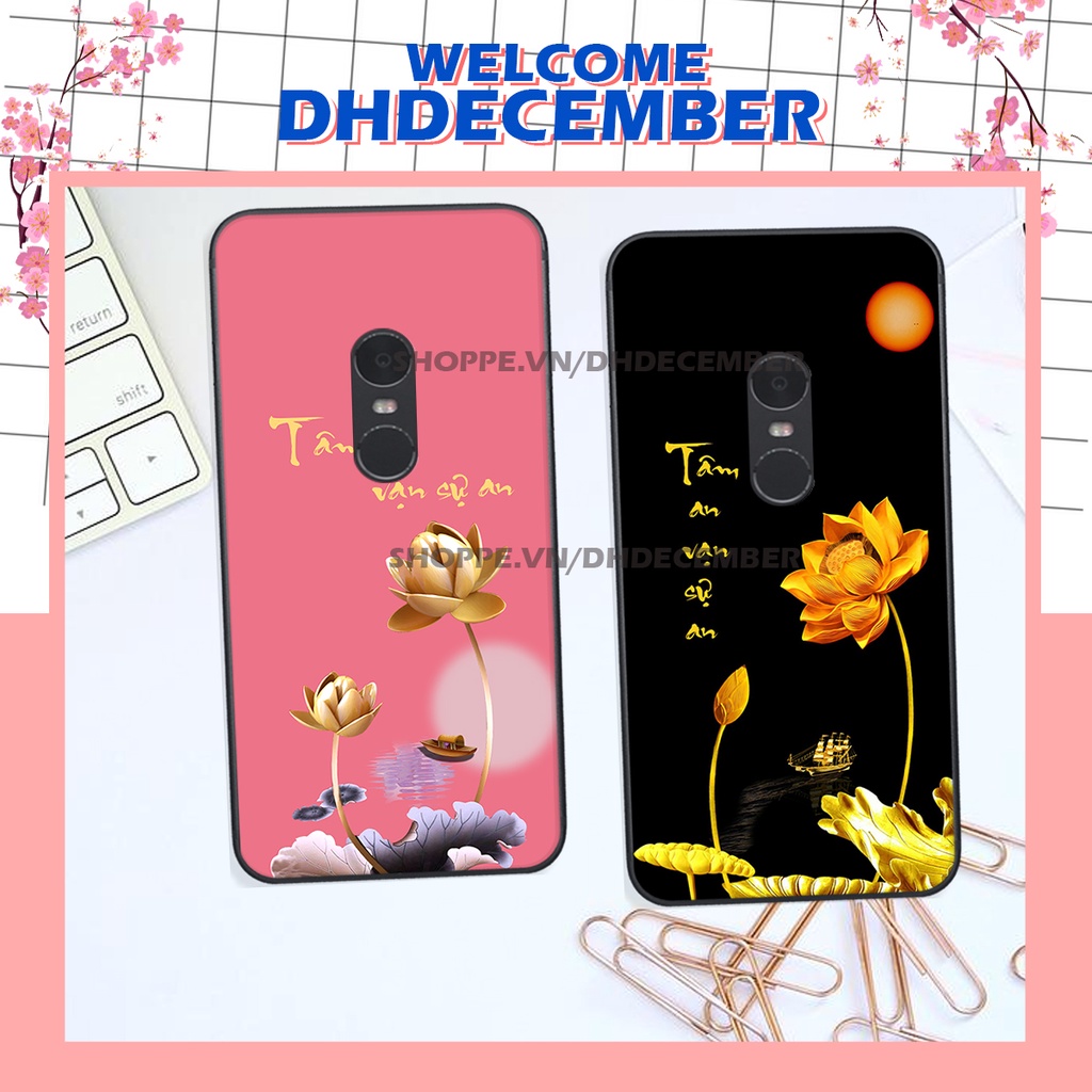 Ốp lưng Xiaomi REDMI 5 PLUS / REDMI NOTE 4 / NOTE 4X in hình thư pháp tâm an vạn sự an ,mã đáo thành công SIÊU CHẤT