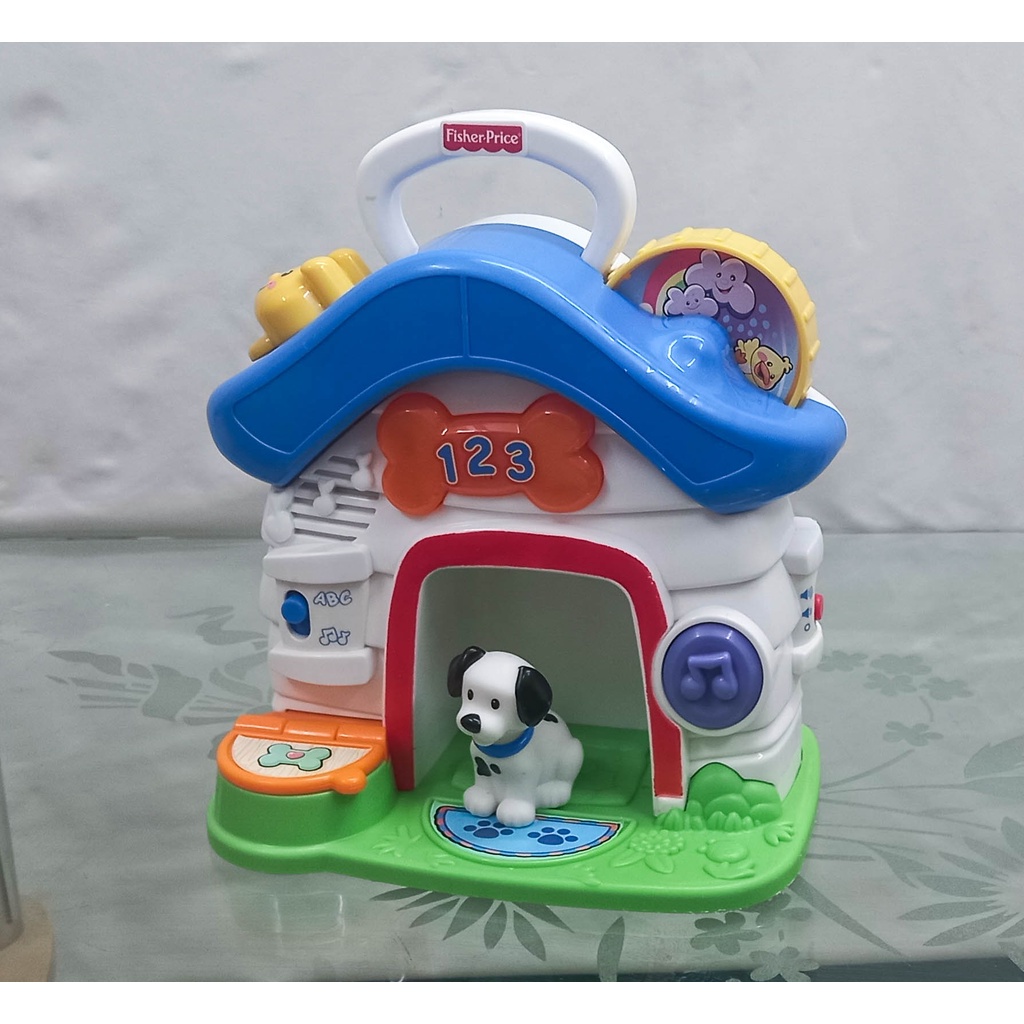 95% Ngôi nhà cún con tay xách nhạc đèn vui học Fisher Price - Laugh & Learn Puppy's Playhouse