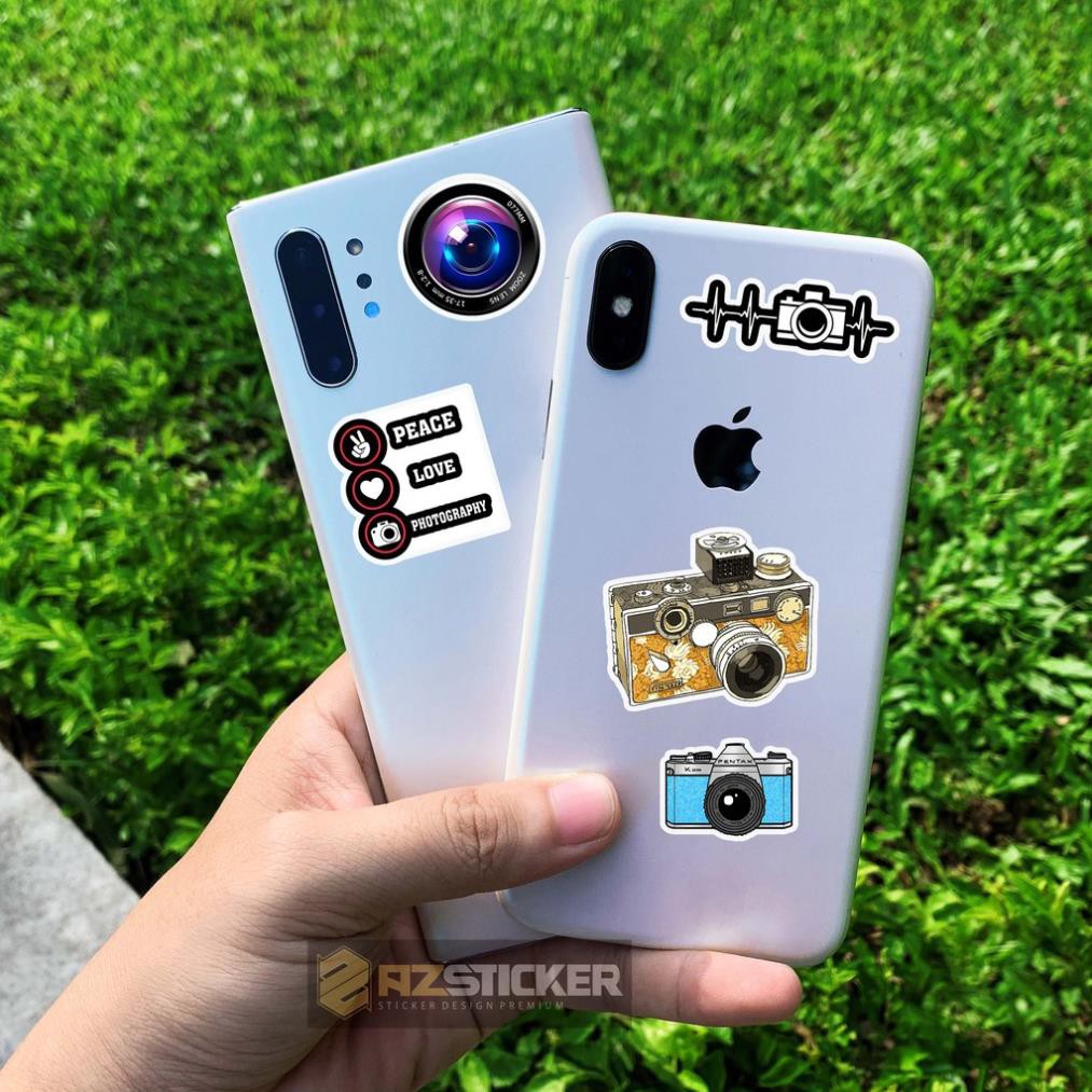 [Set 50+] Sticker Camera Nhiếp Ảnh Gia | Dán Nón Bảo Hiêm, Điện Thoại, Laptop, Bình Nước...Chống Nước, Chống Bay Màu