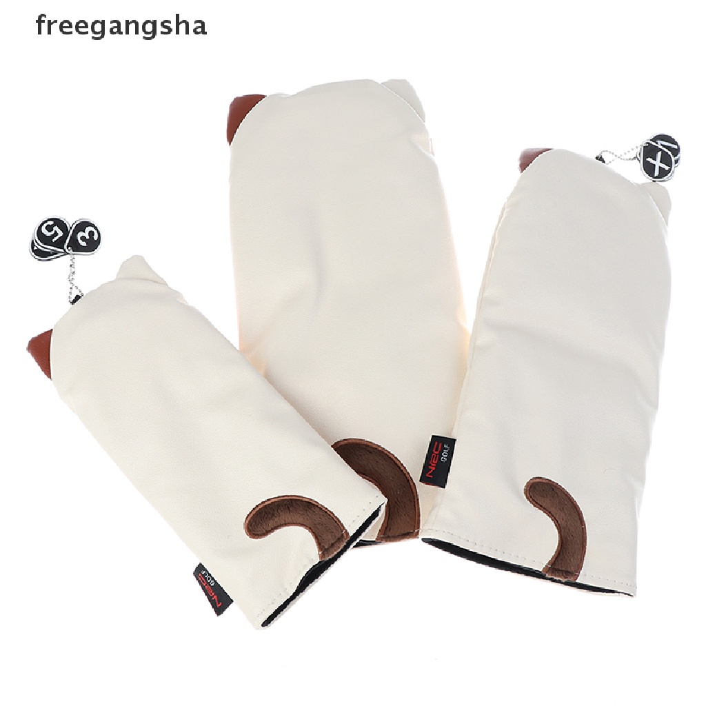 [FREG] Golf club Head Covers Headcover Driver Fairway Wood Hybrid Covers Lucky Kitty FDH