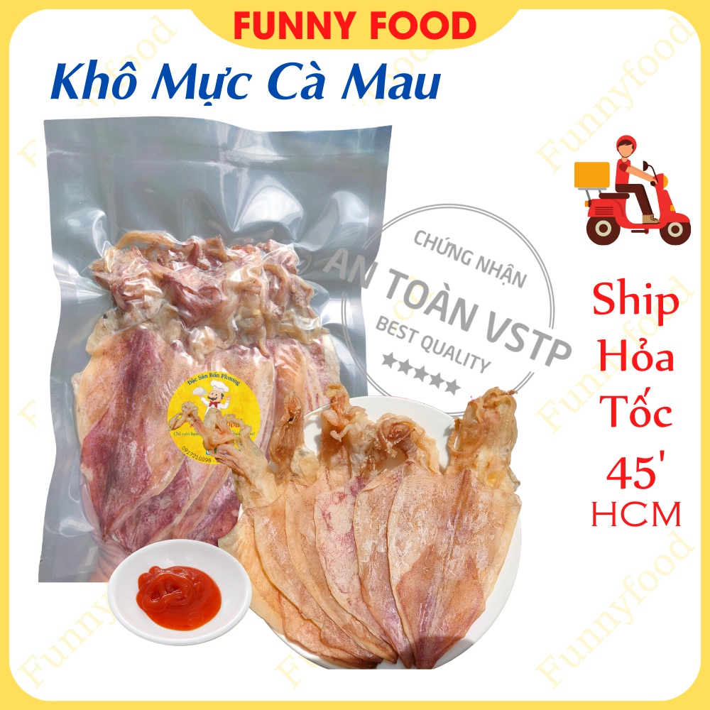 1 Con Mực Khô Cà Mau - Size Bằng Bàn Tay 1 Con (35-40c/kg) - FunnyFood