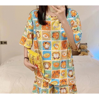 Đồ Bộ Nữ Nikendo, Áo Thun Tay Lỡ + Quần Đùi Cotton Nữ CCO4