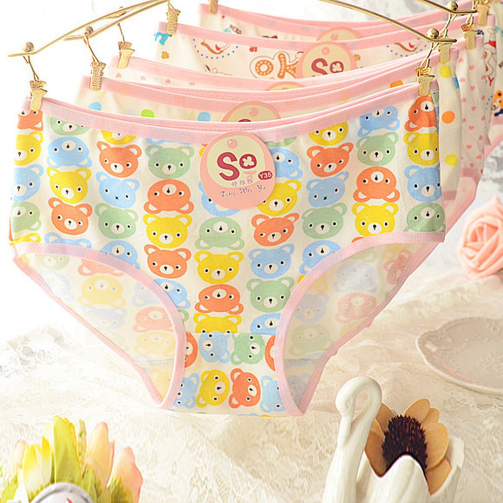 Quần lót cotton nữ in hoạt hình