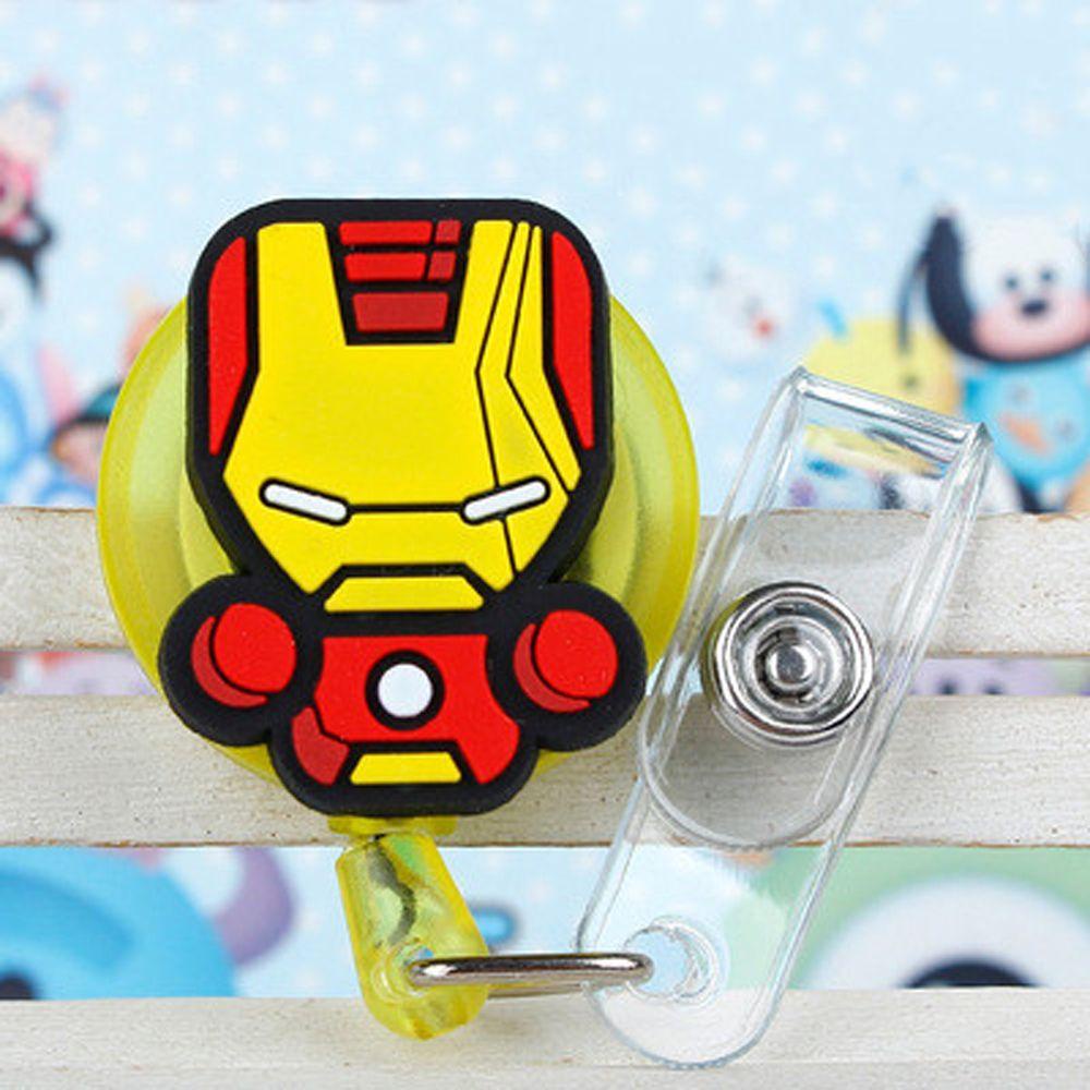 Kẹp Giữ Thẻ ID/Thẻ Tên Bằng Silicon Hình Iron Man Dễ Thương Có Thể Thu Gọn Cho Y Tá Bác Sĩ
