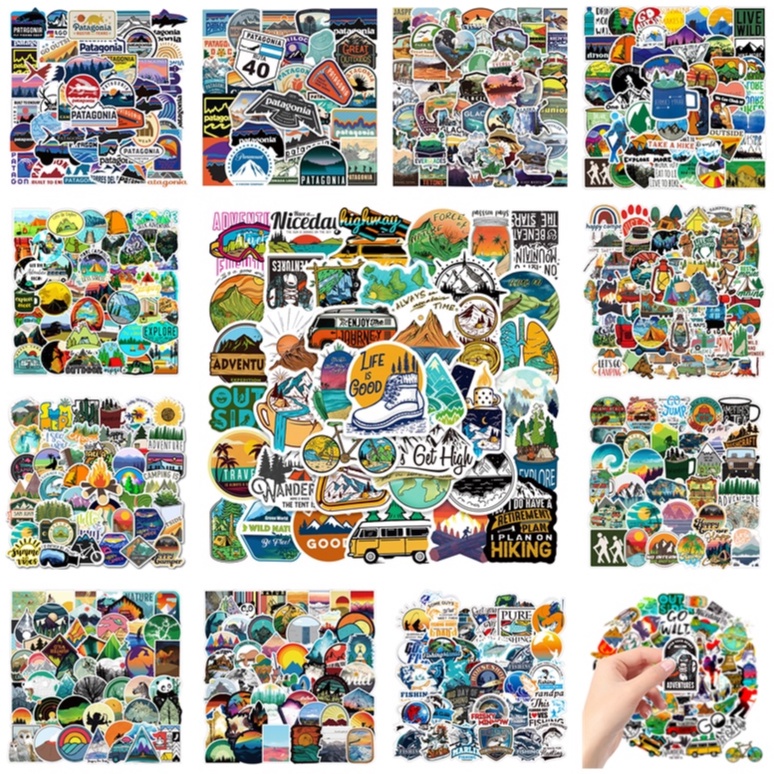 Bộ 50 Miếng Dán Graffiti Chống Thấm Nước Trang Trí Laptop/Va Li