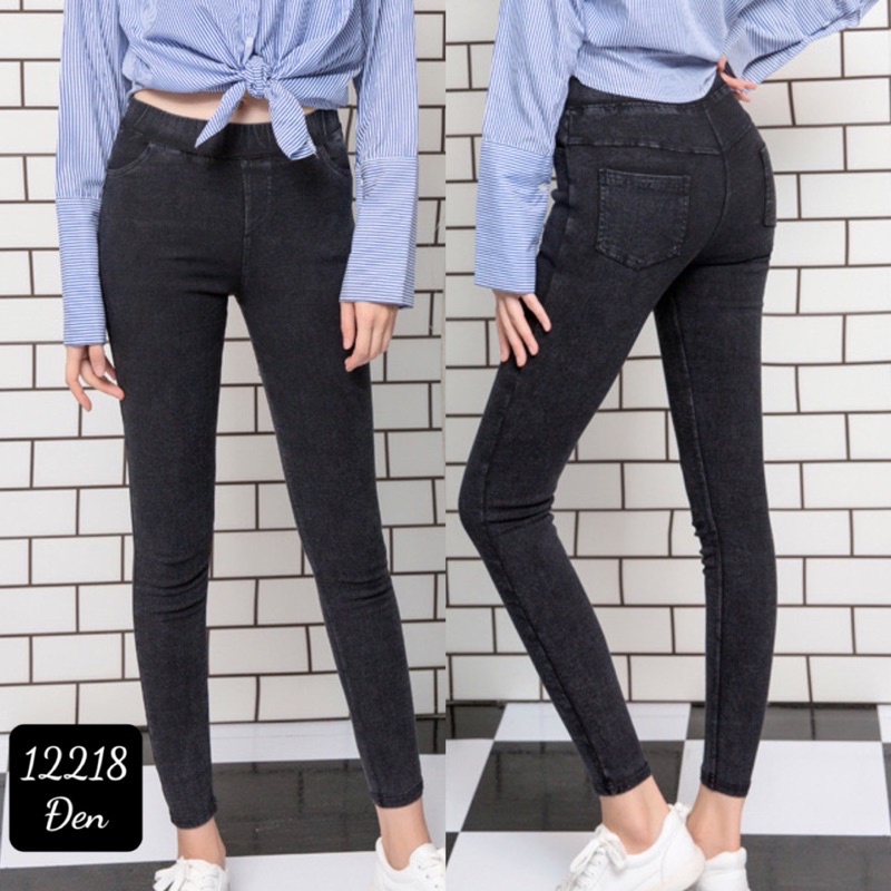 Quần dài Skinny jean mềm BIG SIZE lưng thun 12218