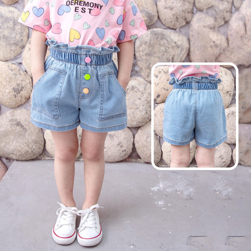 Quần Short Denim Thời Trang Mùa Hè Cho Bé