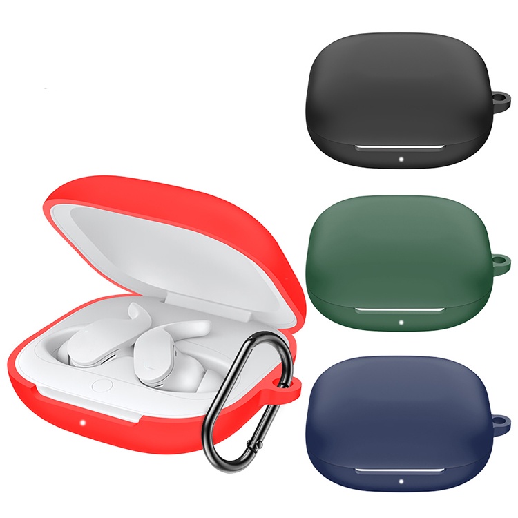Vỏ bảo vệ hộp sạc tai nghe Beats Fit Pro bằng silicon mềm chống sốc chống rơi kèm móc