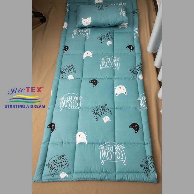 Nệm Kí túc xá - Đệm ngủ văn phòng Riotex 1mx190cmx3cm {Có tặng gối và vỏ gối kèm túi đựng chống thấm}