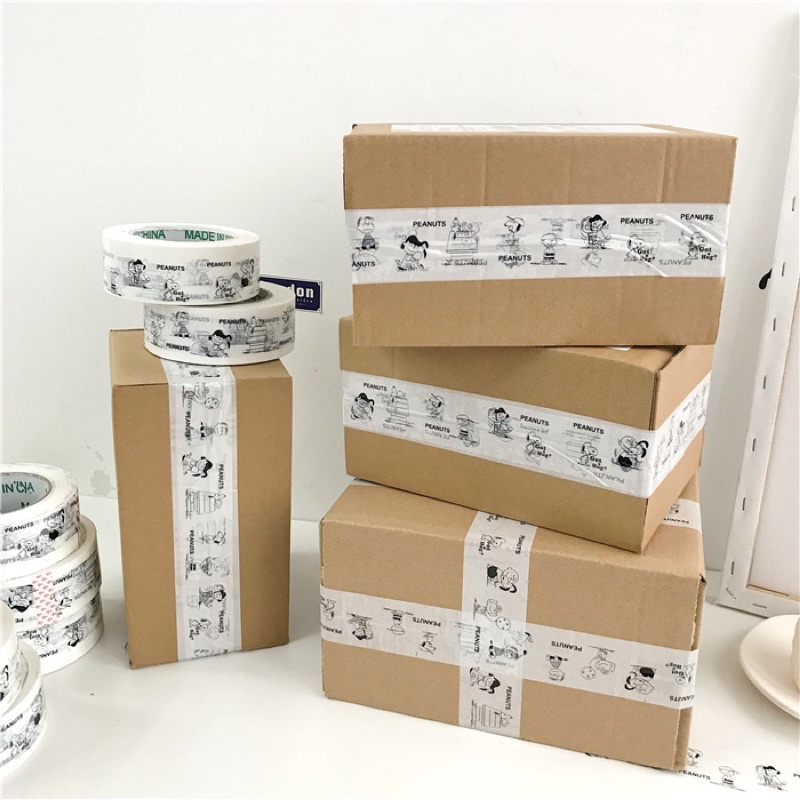 Băng keo 5F dính gói hàng, dán niêm phong hộp hàng, đóng gói cảm ơn thank you, hoạ tiết decor dễ thương ❤️