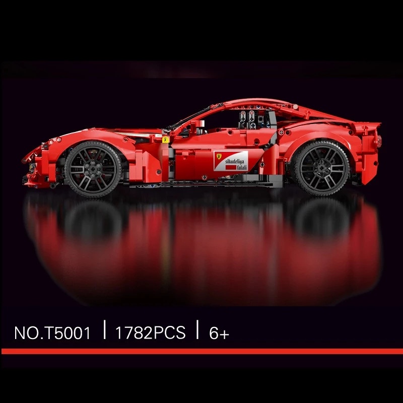 Đồ chơi Lắp ráp mô hình Technic T5001 siêu xe Ferrari F12 Super Car màu đỏ