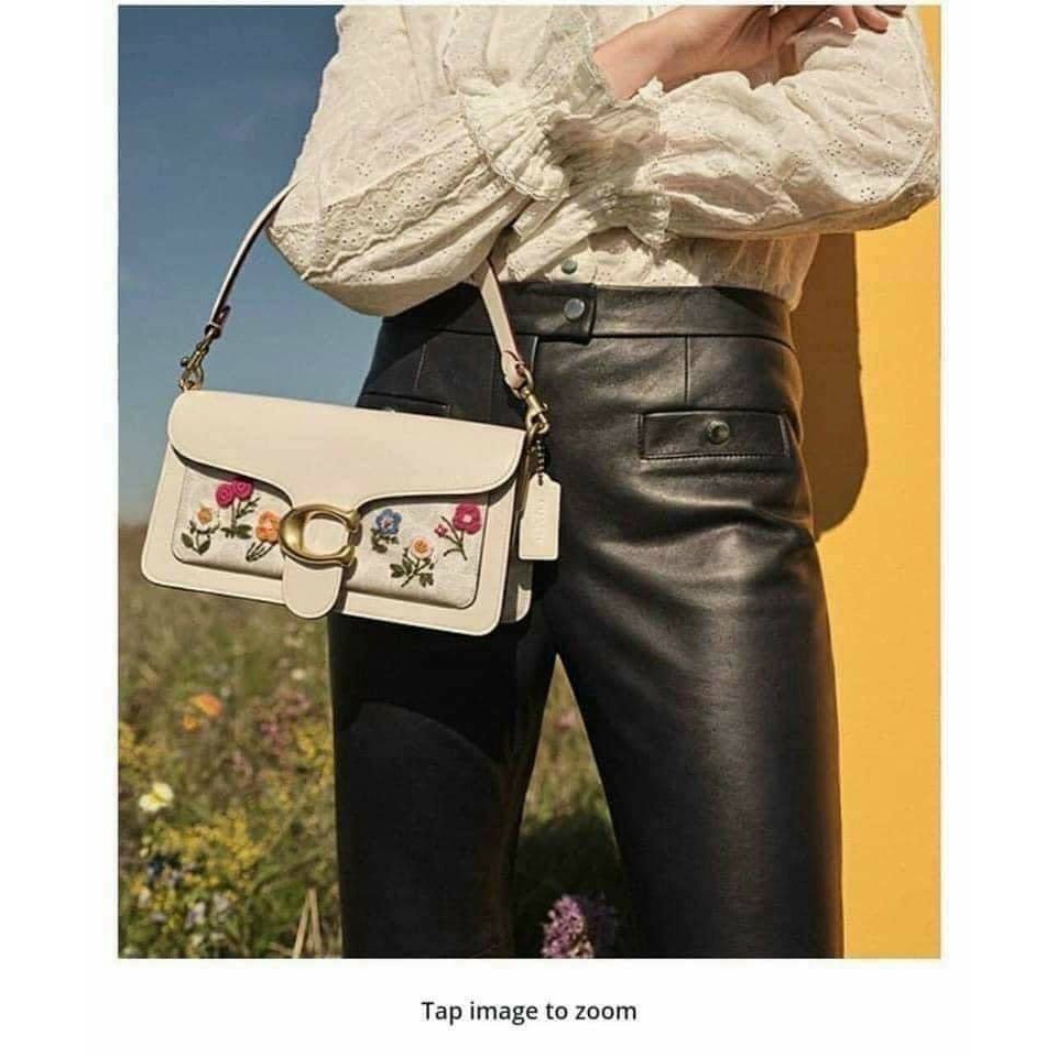 Túi Coach Tabby thêu hoa