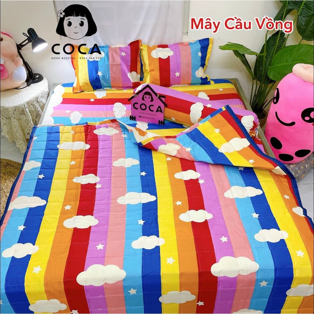 Bộ Chăn Hè Ga Gối Poly Cotton kích thước 1m8x2m