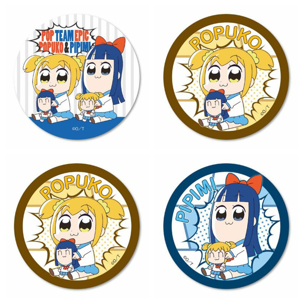 Huy hiệu cài áo IN HÌNH Pop Team Epic anime chibi tiện lợi