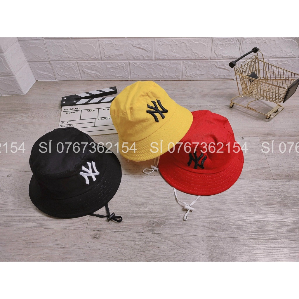 Mũ Tai Bèo Trẻ Em Từ 2-6 Tuổi 1 Lớp Thêu Chữ N, Yy Vành Tròn Unisex, Nón Bucket Nhiều Màu Chất Vải Thoáng Mát