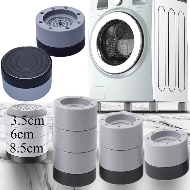 [Hàng mới về] Miếng Đệm Chân Máy Giặt Chống Sốc Chống Trượt Thiết Kế Tiện Dụng