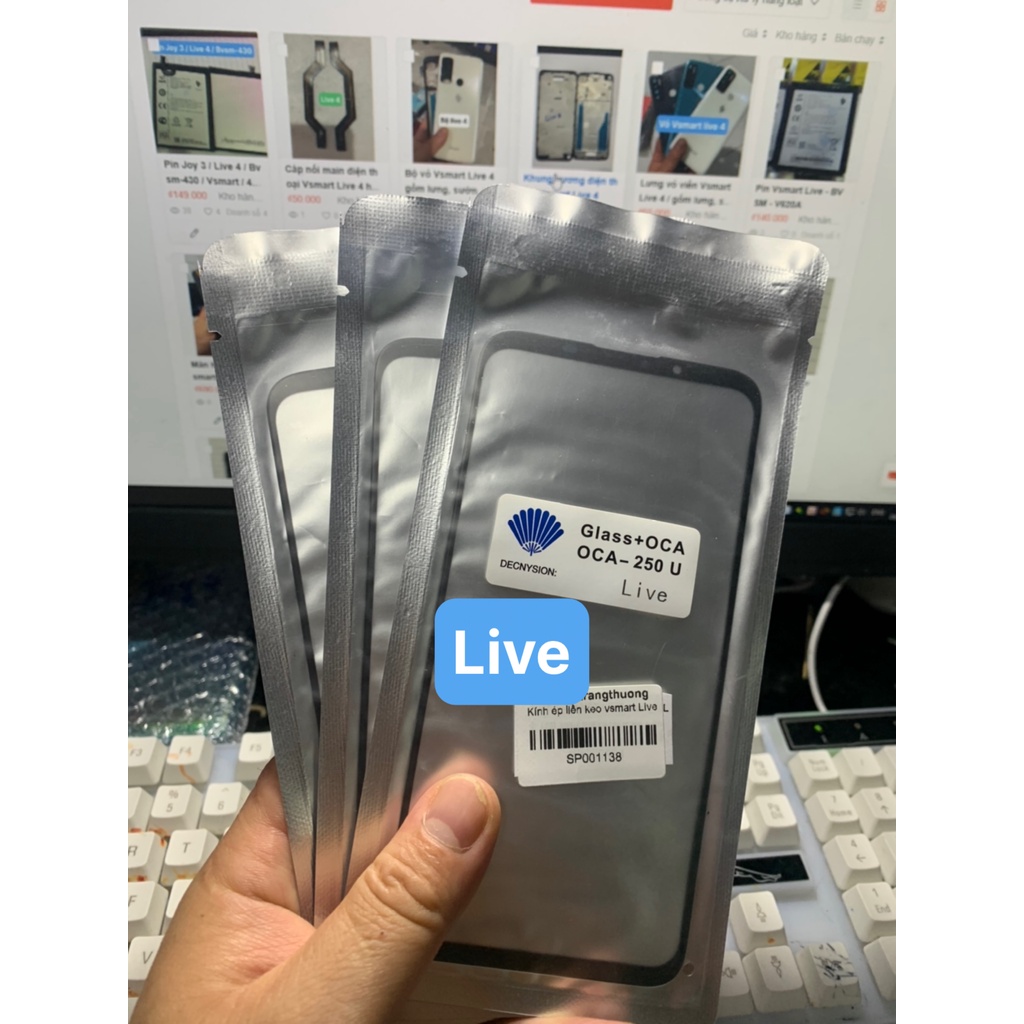 Kính ép liền keo Vsmart LIVE