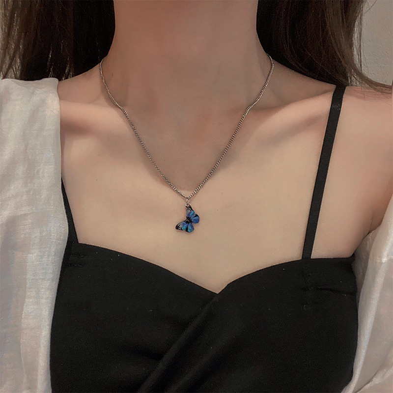 Dây Chuyền Hình Bướm Đính Đá Xinh Xắn Cho Nữ