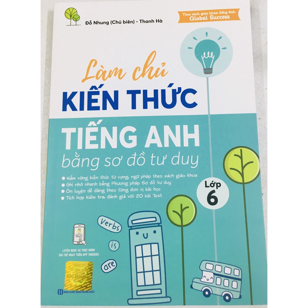 Sách - Làm chủ kiến thức tiếng Anh bằng sơ đồ tư duy lớp 6 - Học kèm app
