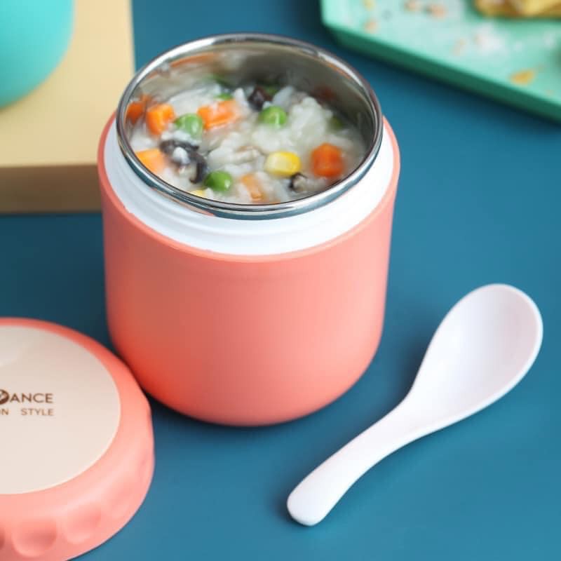 Bình ủ cháo cho bé có quai cầm Ca giữ nhiệt đồ ăn cho trẻ dung tích 430ml