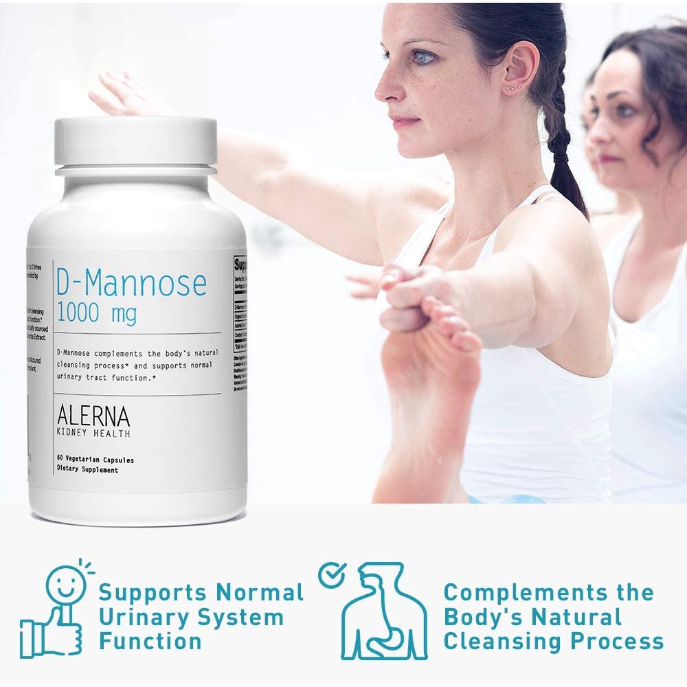 Viên Alerna Kidney Health: D-Mannose hỗ trợ sức khoẻ hệ tiết niệu 1000mg